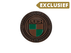 Badge / embleem Puch logo brons met emaille 47mm RealMetal®
